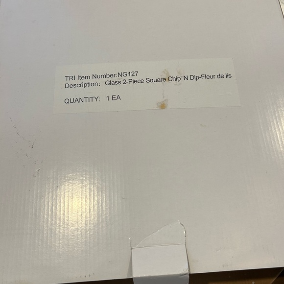 Thirstystone 2-Piece Square Chip N Dip Glass Set, Fleur De Lis - Picture 2 of 6